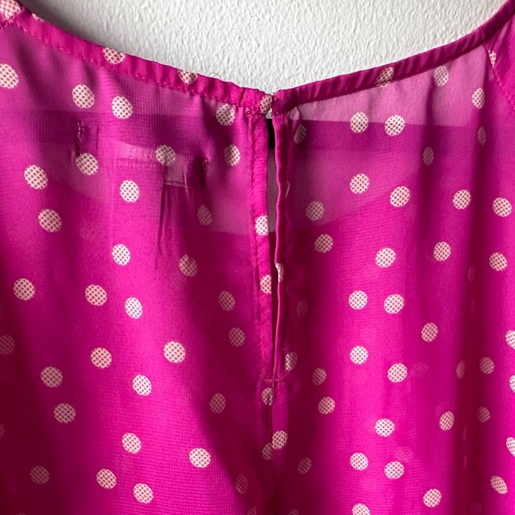 NWT Gap Purple Polka Dot Cold Shoulder Top Size XXL - Picture 13 of 14